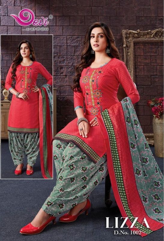 Devi Lizza Regular Wear Wholesale Printed Cotton Readymade Salwar Suit Catalog
